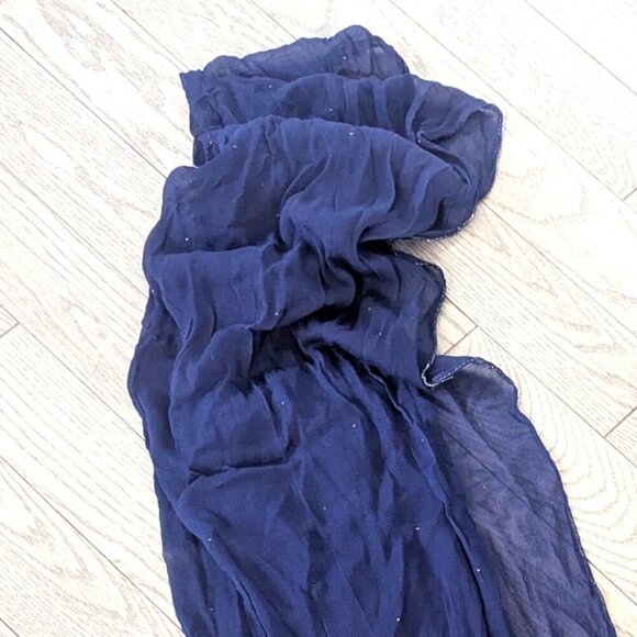 Women's Navy & Gold Sheer Kurta With Gold Embellishments - size XS New - Picture 6 of 6